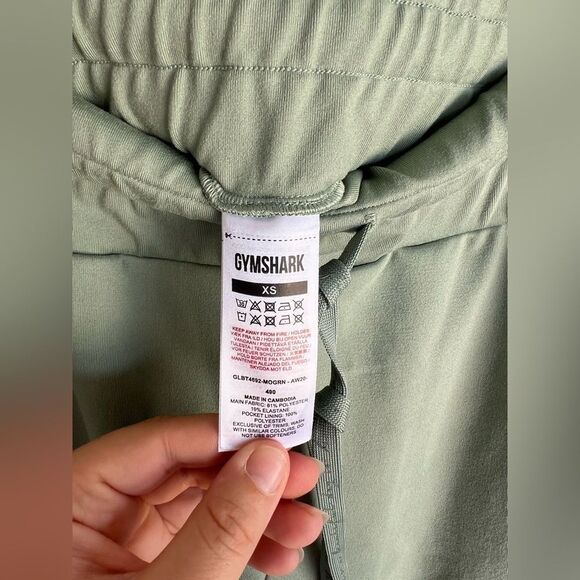 Gymshark x Whitney Simmons High Rise Fitted Joggers Zip Pockets XS Green - Picture 8 of 9